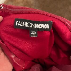 Fashion Nova leather mini dress